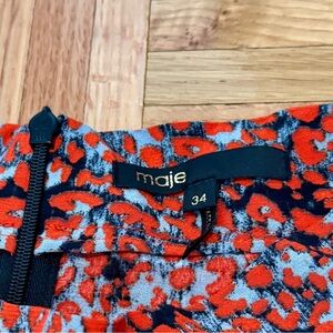 Maje high mini wasted skirt